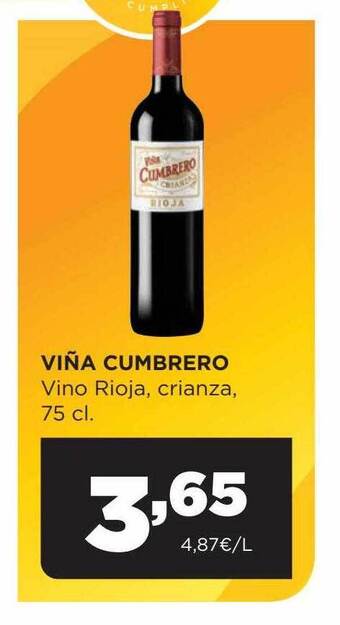 Alimerka Viña cumbrero vino rioja, crianza oferta