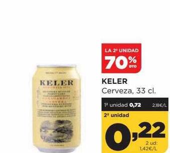 Alimerka La 2a unidad 70% dto keler cerveza oferta
