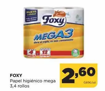 Alimerka Foxy papel higiénico mega oferta