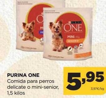 Alimerka Purina one comida para perros delicate o mini-senior oferta