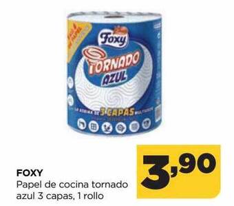 Alimerka Foxy papel de cocina tornado azul 3 capas oferta