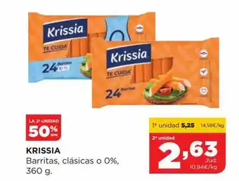 Alimerka La 2a unidad 50% dto krissia barritas clásicas o 0% oferta