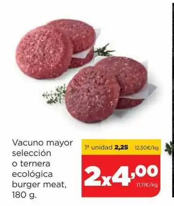 Alimerka Vacuno mayor selección o ternera ecológica burger meat oferta