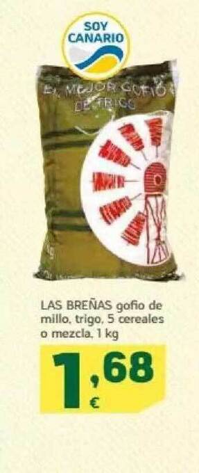 HiperDino Las breñas gofio de millo trigo 5 cereales o mezcla oferta