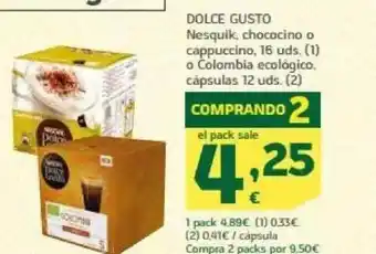 HiperDino Dolce gusto nesquik oferta