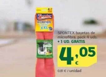 HiperDino Spontex bayetas de microfibra oferta