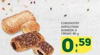 HiperDino Europastry napolitana bombón o crema oferta