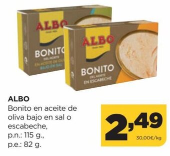 Alimerka Albo Bonito en aceite de oliva bajo en sal o escabeche oferta