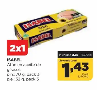 Alimerka Isabel Atún en aceite girasol oferta