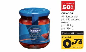 Alimerka Cidacos Pimientos del piquillo entreros extra oferta