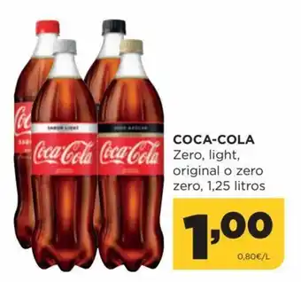 Alimerka Coca- Cola Zero, light, original o zero zero 1.25 litros oferta