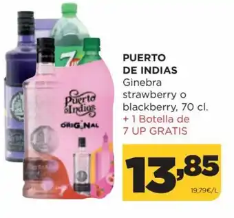 Alimerka Puerto De Indias Ginebra strawberry o blackberry 70 cl, oferta