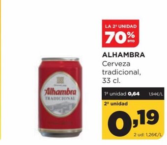 Alimerka Alhambra Cerveza tradicional 33 cl. oferta