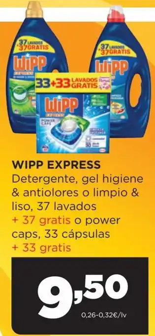 Alimerka Wipp Express Detergent gel higiene & antiolores o limpio & liso 37 lavados oferta
