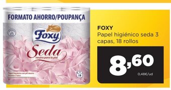 Alimerka Foxy Papel higiénico seda 3 Capas, 18 Rollos oferta