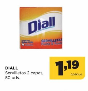 Alimerka Diall Servilletas 2 Capas, 50 uds oferta