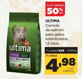 Alimerka Ultima Comida de Salmón Para Gatos Esterilizados, 1.5 Kilos oferta