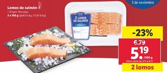 Lidl Lomos de salmón oferta