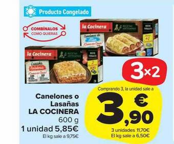 Carrefour Market Canelones o lasañas la cocinera oferta