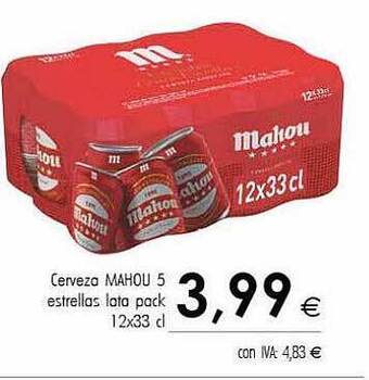 Cash Ifa Cerveza mahou 5 estrellas oferta