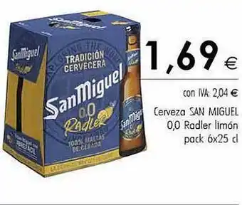 Cash Ifa Cerveza san miguel 0.0 radler limón oferta