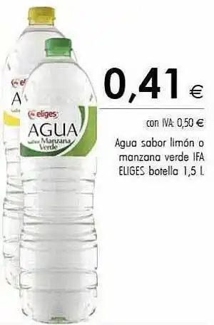 Cash Ifa Agua sabor limón o manzana verde ifa eliges oferta