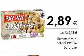 Cash Ifa Berberechos al natural pay pay oferta