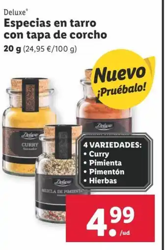 Lidl Especias En Tarro Con tapa de Corcho oferta