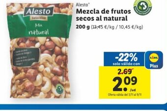 Lidl Mezcla De Frutos Secos al Natural oferta