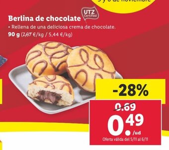 Lidl Berlina de Chocolate oferta