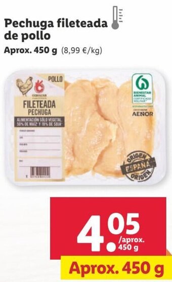 Lidl Pechuga Fileteada de Pollo oferta