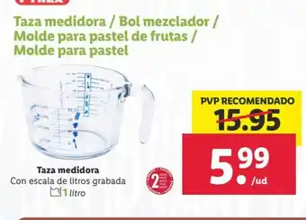 Lidl Taza Medidora / Bol Mezclador / Molde Para Pastel De Frutas / Molde Para Pastel oferta