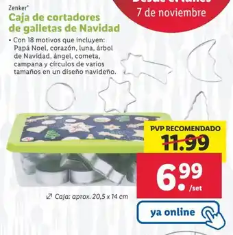 Lidl Caja de Cortadores de Galletas de Navidad oferta