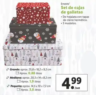 Lidl Set de Cajas De Galletas oferta