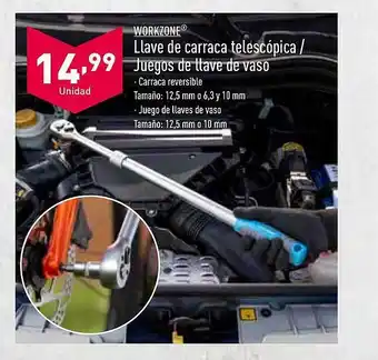 ALDI Workzone llave de carraca telescópica juegos de llave de vaso oferta