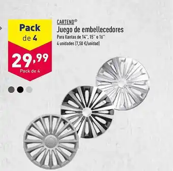 ALDI Cartend juego de embellecedores oferta