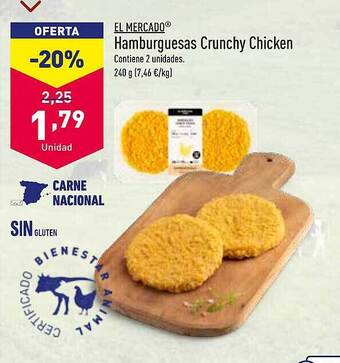 ALDI El mercado hamburguesas crunchy chicken oferta