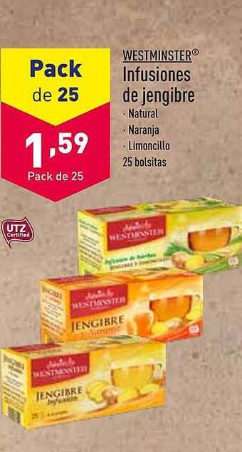 Westminster infusiones de jengibre