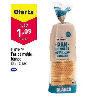 ALDI El horno pan de molde blanco oferta