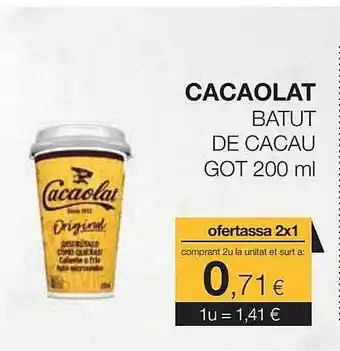 Plusfresc Cacaolat batut de cacau got oferta