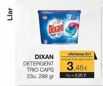 Plusfresc Dixan detergent trio caps oferta
