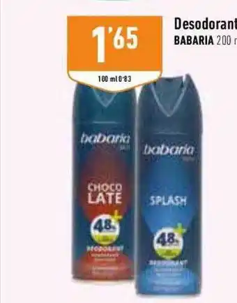 Supermercados Deza Desodorante babaria oferta