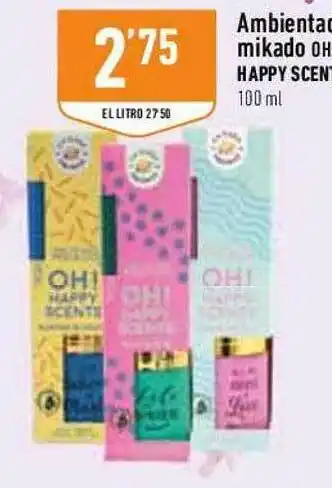 Supermercados Deza Ambientador mikado oh! happy scents oferta