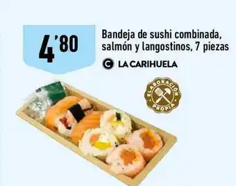 Supermercados Deza Bandeja de sushi combinada salmón y langostino la carihuela oferta