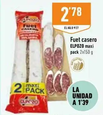Supermercados Deza Fuet casero elpozo maxi oferta