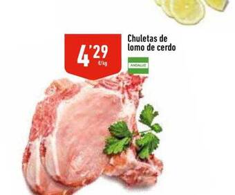 Supermercados Deza Chuletas de lomo de cerdo oferta