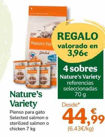 TiendAnimal Nature's variety pienso para gato oferta