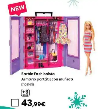 ToysRus Barbie fashionista armario portátil con muñeca oferta