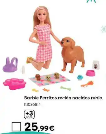 ToysRus Barbie perritos recién nacidos rubia oferta