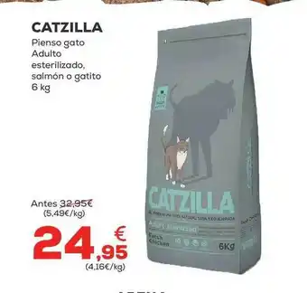 Kiwoko Catzilla pienso gato adulto esterilizado salmón o gatito oferta